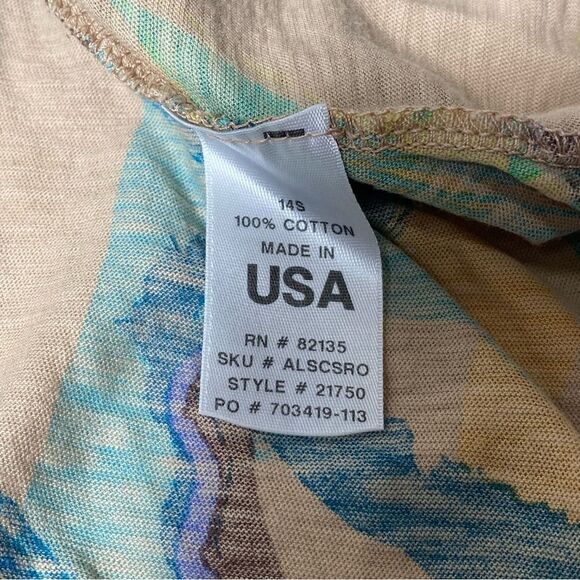 Fresh Produce Rio Long Sleeve Colorful Asymmetrical Tunic Top Women's Size M - Picture 10 of 14